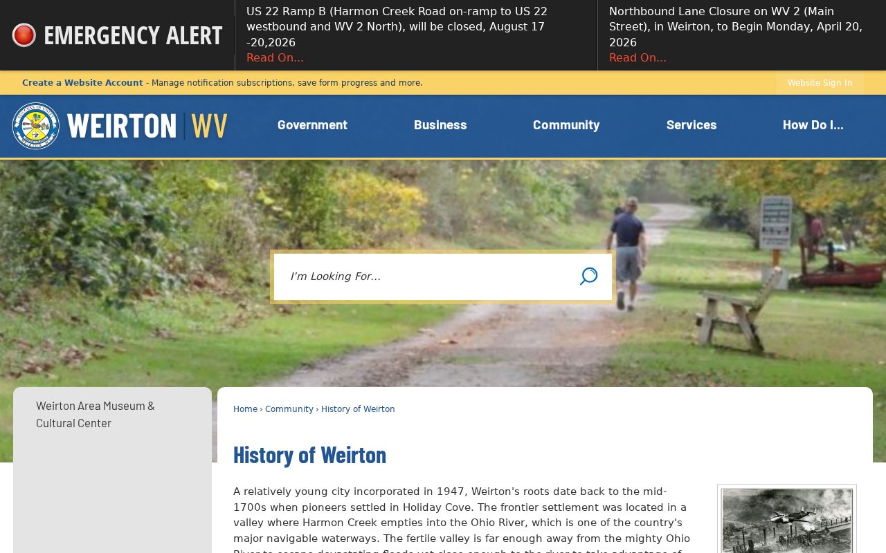 Official history of Weirton and its steel-era development